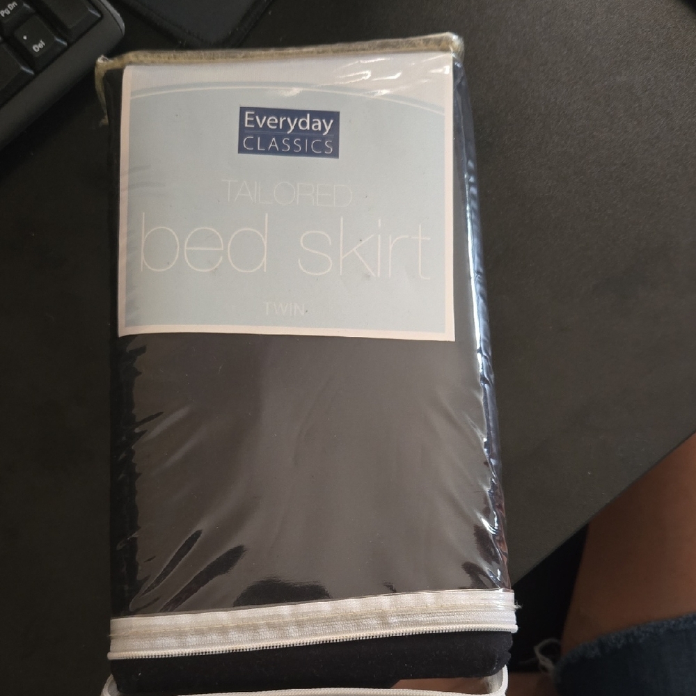 Black Bed Skirt With 14" Drop